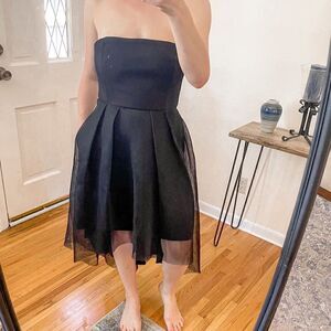 Elliatt Elysian Mini Dress Strapless Mesh Black M